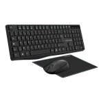 Suza advance - clavier, souris et tapis de souris - sans fil - 2. 4 ghz - azerty - franais - noir