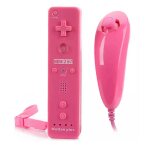 Tlcommande wiimote plus (motion plus inclus) et nunchuck pour nintendo wii et wii u - rose