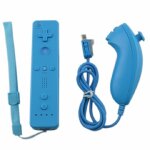 Tlcommande wiimote + nunchuck pour nintendo wii et wii u - bleu