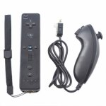 Tlcommande wiimote + nunchuck pour nintendo wii et wii u - noir