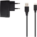 Under control adaptateur secteur 2a + cable de charge usb type c - compatible nintendo switch - noir