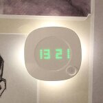 Veilleuse a induction, détecteur de mouvement, horloge numérique led, lampe de chevet pour chambre a ... Veilleuse a induction, détecteur de mouvement, horloge numérique led, lampe de chevet pour chambre a ...