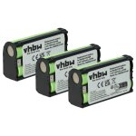 Vhbw 3x batterie compatible avec sennheiser sk 500 g3, skm 2020 - d - u2, sk 500 g2, sk 500 g4 casque ...