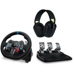Volant + pdalier logitech volant g29 + casque g435 noir