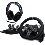 Volant + p�dalier logitech volant g920 + casque g335 noir