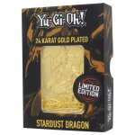 Yu - gi - oh! - stardust dragon - carte plaque or 24k collector