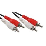 0, 5m 2double rca / phono m�le vers 2rca double phono 50cm c�ble audio rca