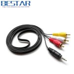 1, 5m 4 p�les 3. 5 jack 3. 5mm 3. 5mm m�le � 3rca m�le audio vid�o c�ble 5ft 1. 5 m 3 rca av c�ble pour ...