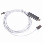 1. 8m hdmi hdtv av usb tv num�rique adaptateur airplay c�ble pour iphone 6 / 6s / 5 / 5s