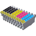 10 x cartouche d'encre avec puce compatible epson c13t06154010, t0615 pour imprimantes stylus d68 photo ...