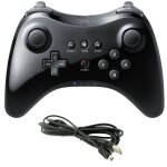 1pcs noir manette de jeu classique sans fil pour nintendo wii u pro, avec câble usb, contrôleur pour ... 1pcs noir manette de jeu classique sans fil pour nintendo wii u pro, avec câble usb, contrôleur pour ...