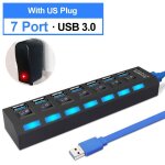 3. 0 7 port avec nous - rpartiteur usb 3. 0 hub 2. 0, extension de ports multiples, adaptateur d'alimentation ...