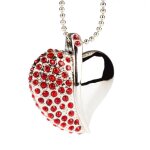 32 go cl� usb coeur strass rouge