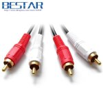 3m c�ble audio - vid�o 2rca m�le vers 2 rca m�le, c�ble av pour ordinateur, haut - parleur