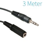 3m jack rallonge c�ble 3, 5mm aux m�le vers femelle st�r�o 3 m�tres pour pc audio orateur extension casque ...