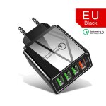 4 hub usb multi port rapide charge rapide usb 3. 0 qc adaptateur mural chargeur
