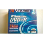 5 unites verbatim 8 cm mini dvd + r double layer double couche 2, 6 go - 55 min pour caméscope 5 unites verbatim 8 cm mini dvd + r double layer double couche 2, 6 go - 55 min pour caméscope