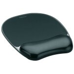 55136799 9112101 fellowes crystal gel, repose poignet avec un tapis de souris int�gr�, noir
