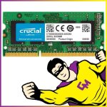 8go ram ddr3 pc3l - 12800 ct102464bf160b. m16fed sodimm m�moire pc portable monsieurcyberman