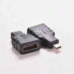 Adaptateur hdmi 1. 4 a femelle vers hdmi mini micro b mle plaqu or pour camra hdtv, convertisseur ...
