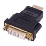 Adaptateur or connecteur plaqu� hdmi 19 broches m�le vers dvi 24 + 1 broche femelle
