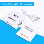 Adaptateur vga vers hdmi mini vga2hdmi 1080p convertisseur avec usb cable 1080p adaptateur convertisseur ...