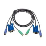 Aten 2l - 5003p / c - c�ble clavier / vid�o / souris (kvm) - ps / 2, hd - 15 (vga) (m) pour ps / 2, hd ...
