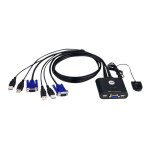 Aten cs22u - commutateur kvm - 2 x kvm port(s) - 1 utilisateur local - de bureau