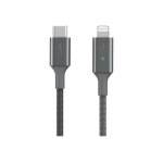 Belkin boost charge smart - c�ble lightning - usb - c m�le pour lightning m�le - 1. 2 m - gris - prise ...