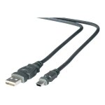 Belkin - c�ble usb - usb (m) pour mini usb type b (m) - usb 2. 0 - 3 m - charbon
