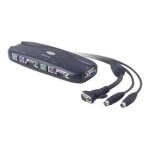 Belkin omniview e series 4 port kvm switch - commutateur kvm - 4 x kvm port(s) - 1 utilisateur local ...