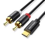 Bhhbb - cable rca vention usb - c � 2 rca cable audio, c�ble rca jack avec puce dac, cable auxiliaire ...