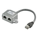 Bloc doubleur rj45 cat 5, baset - isdn, 1 m�le vers 2 femelle, 15cm cd68909