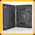 Boitier dvd noir simple � l'unit� - 135x190x15 mm