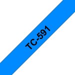 Brother tc591 - 9 mm x noir sur bleu - ruban lamin� - pour p - touch pt - 2000, pt - 3000, pt - 500, ...