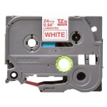 Brother tze - 252 - adh�sif standard - rouge sur blanc - rouleau (2, 4 cm x 8 m) 1 cassette(s) ruban ...