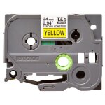 Brother tze - s651 - adhsif extra fort - noir sur jaune - rouleau (2, 4 cm x 8 m) 1 cassette(s) ruban ...