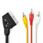 Cble pritel vers rca pritel mle 3x rca mles 2, 0 m noir