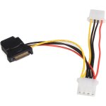 C�ble d'alimentation adaptateur sata vers lp4 avec 2 lp4 suppl�mentaires (lp4satafm2l)
