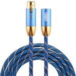 C�ble audio emk xlr m�le � femelle plaqu� or avec grille en nylon tress� cannon pour appareils xlr jack, ...