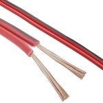Cble audio pour haut - parleur rouge et noir 2x0. 75 mm bobine de 10m