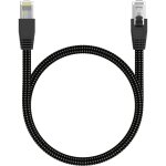 C�ble ethernet 1m droit cat8 noir