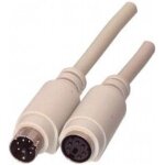 Cable avec fiche ps2 mini din 6 ples male et fiche ps2 mini din 6 ples femelle 1m80