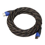 C�ble hdmi tress� 1. 8 m / 3 m / 5 m v1. 4 av hd 3d hdtv 1080 p avec t�te de prise plaqu�e or antid�rapant ...