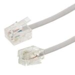 Cble rj11 - rj11 blanc 3m