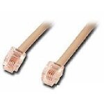 Cable rj11 male / male type 6p4c - 5. 0m - telephone modem box