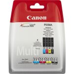 Canon 551 - pack de 4 cartouches d'encre - noir, cyan, magenta, jaune (6509b008)