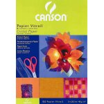 Canson papier vitrail feuilles a4, 210 x 297 mm, 40 g / m2,