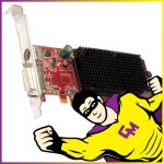 Carte graphique amd radeon hd 2400 256mo gddr2 pcie dvi s - video high profile