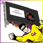 Carte graphique barco amd mxrt 5600 w5100 4go gddr5 pcie displayport high profil